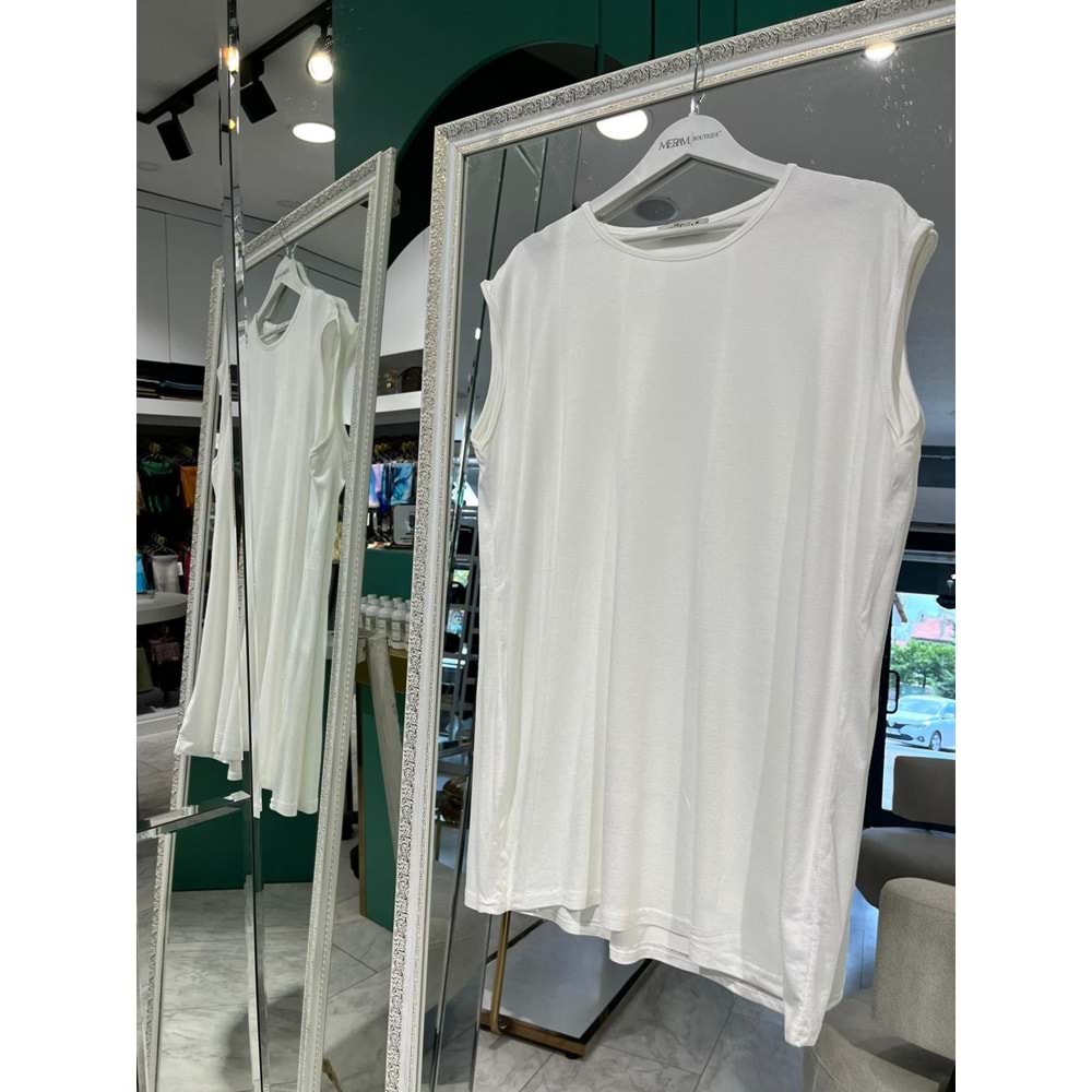 NURGÜN SIFIR KOLLU PENYE İÇLİK - BEYAZ - XXL