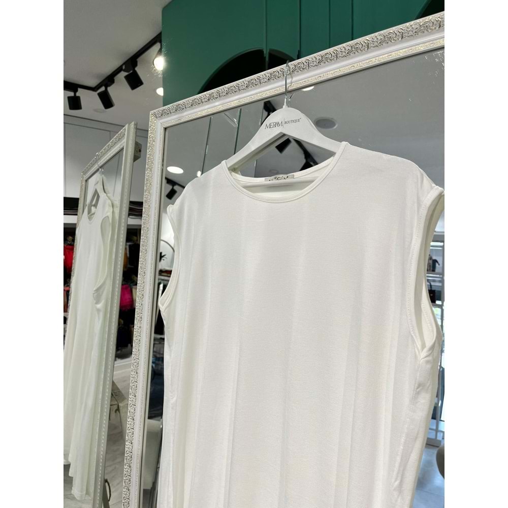 NURGÜN SIFIR KOLLU PENYE İÇLİK - BEYAZ - XXL