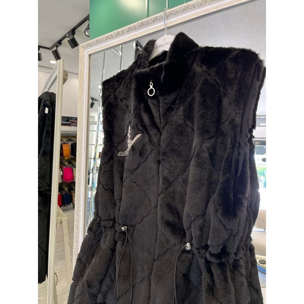 SZN ANGORA YELEK - SİYAH - 1