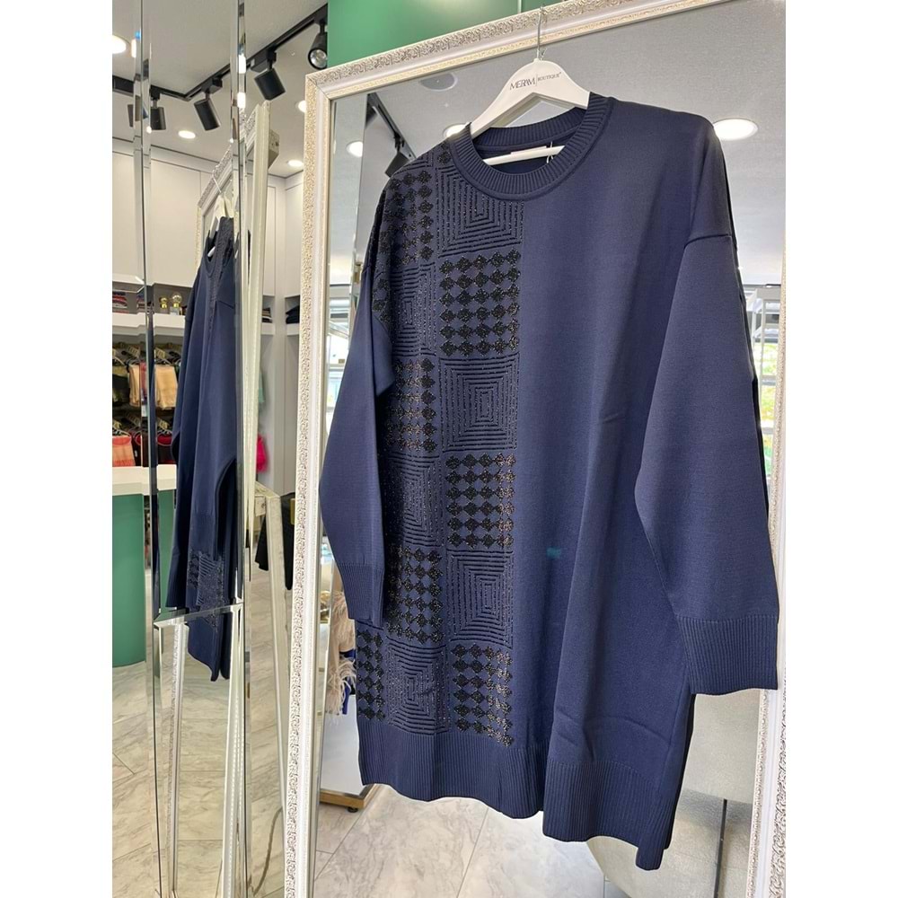 ADN MERSERİZE TUNİK SİMLİ - LACİVERT - 2