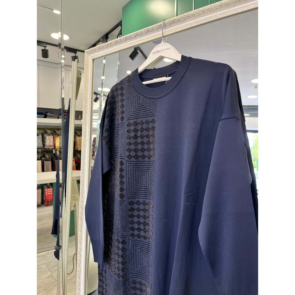 ADN MERSERİZE TUNİK SİMLİ - LACİVERT - 2