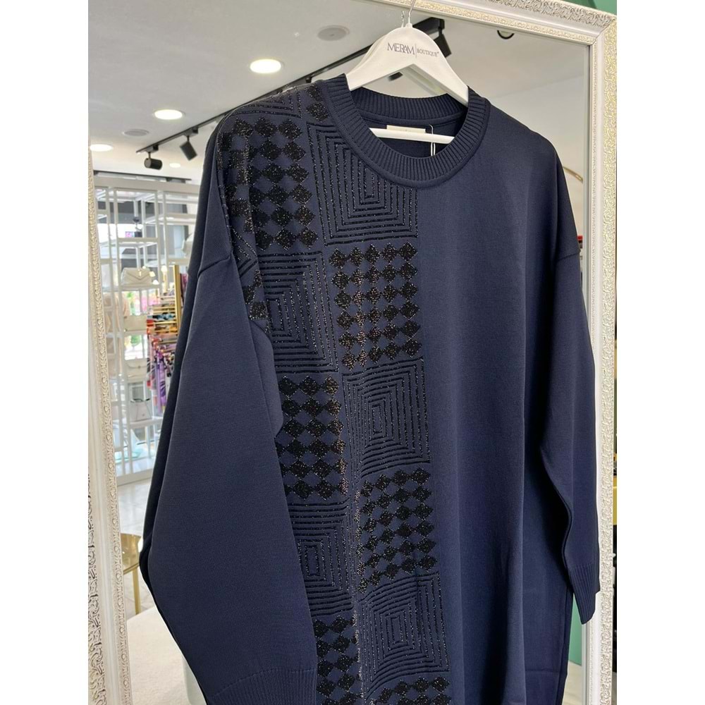 ADN MERSERİZE TUNİK SİMLİ - LACİVERT - 2