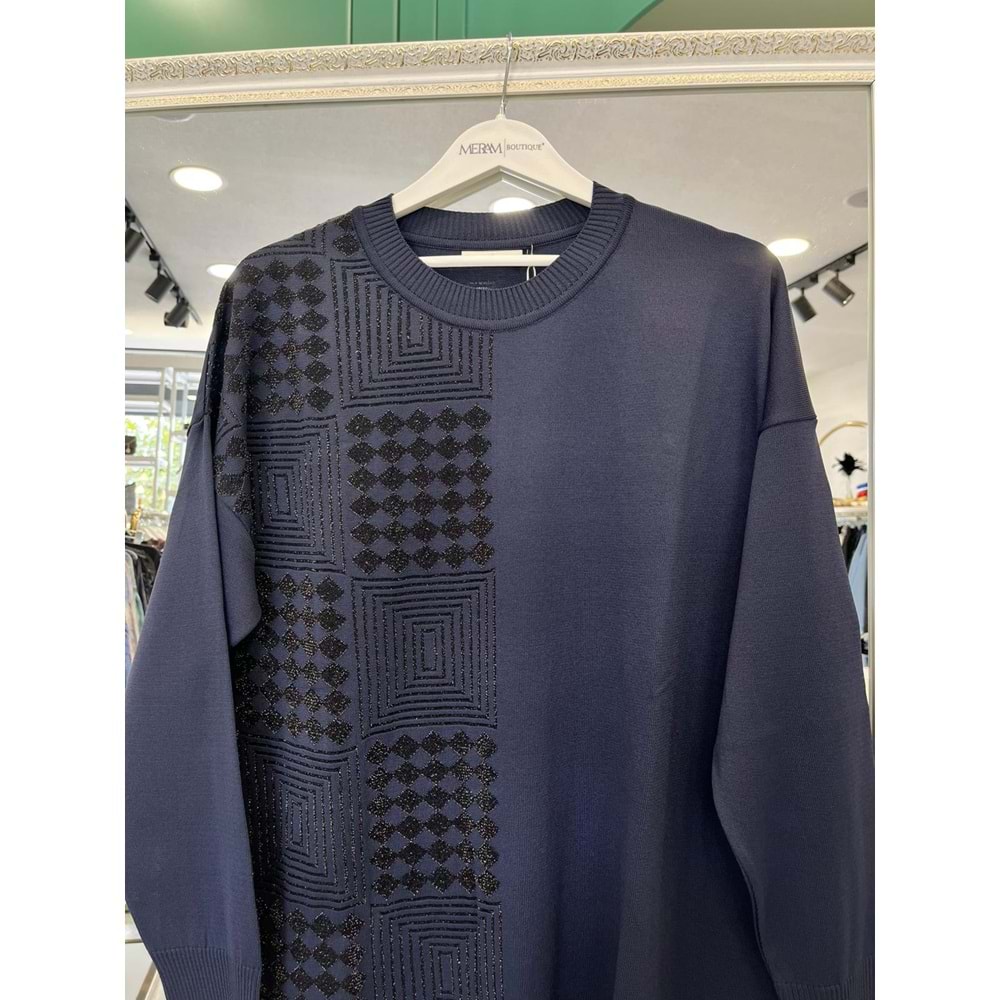 ADN MERSERİZE TUNİK SİMLİ - LACİVERT - 2