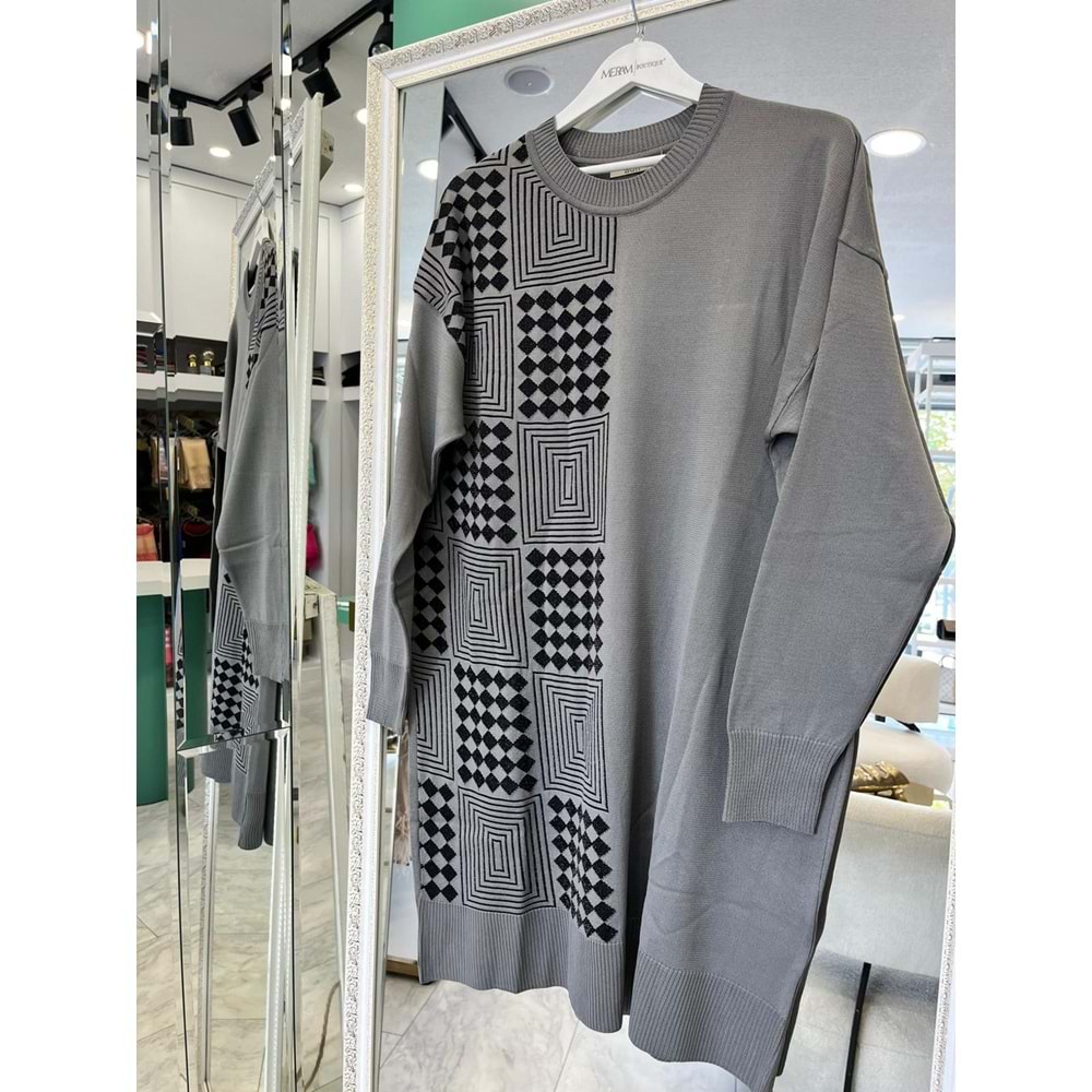 ADN MERSERİZE TUNİK SİMLİ - GRİ - 2