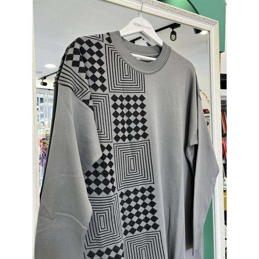 ADN MERSERİZE TUNİK SİMLİ - GRİ - 2