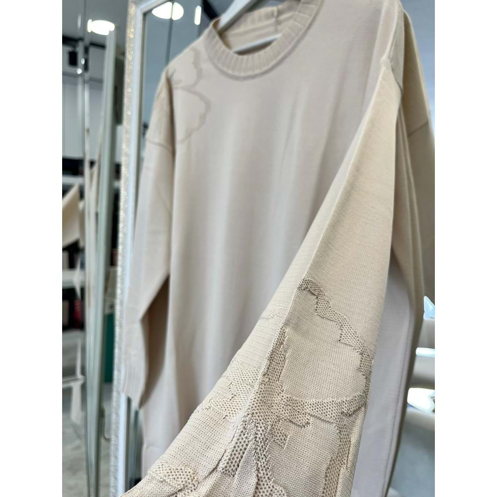 ADN MERSERİZE ÇİÇEKLİ TUNİK - TAŞ - 2