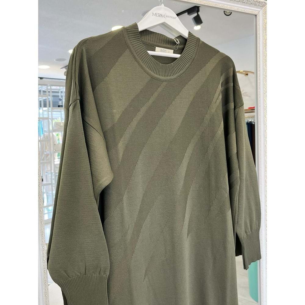 ADN MERSERİZE VEREV ELBİSE - HAKİ - 2