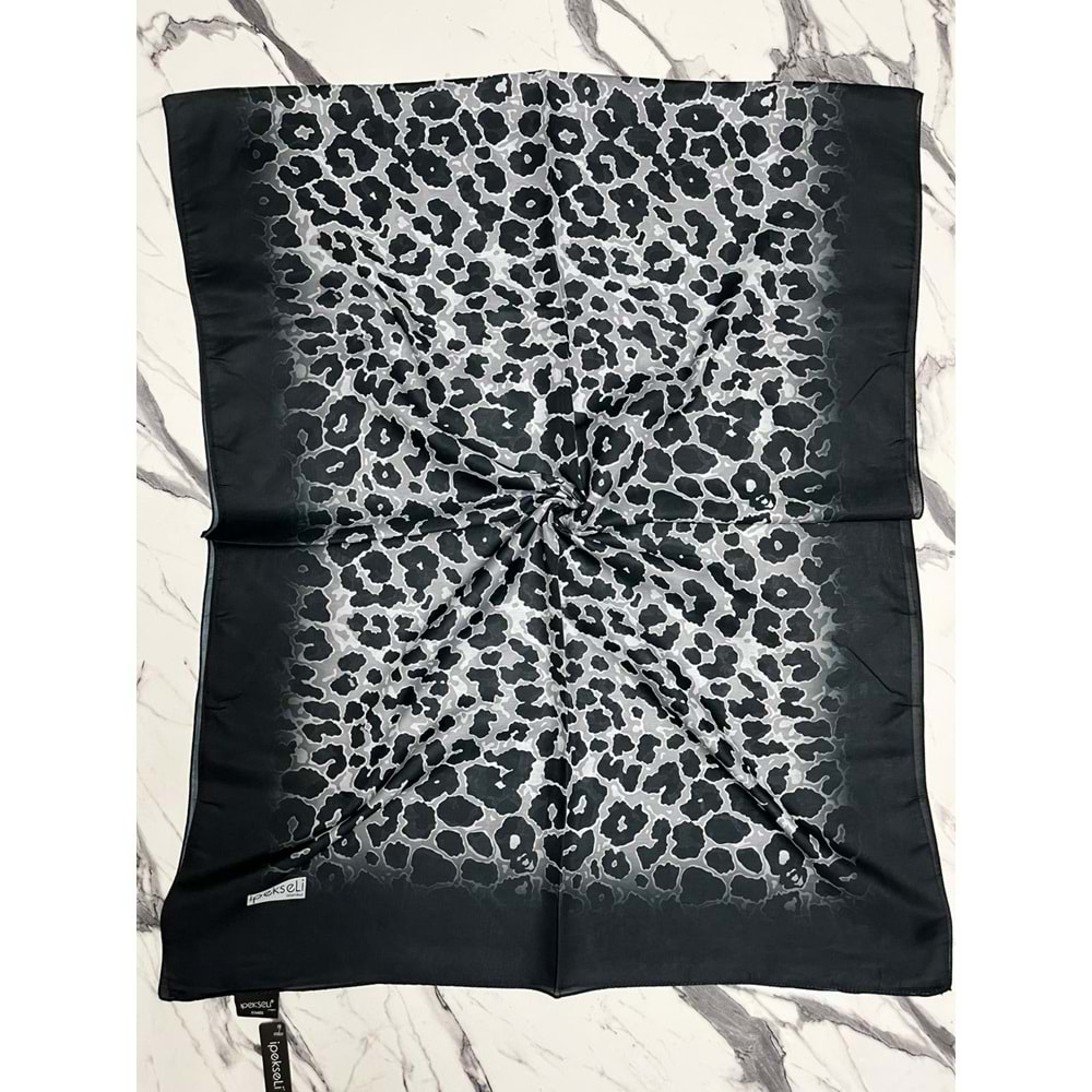 İPEKSELİ LEOPAR DESENLİ ORGANİK PAMUK ŞAL - 5