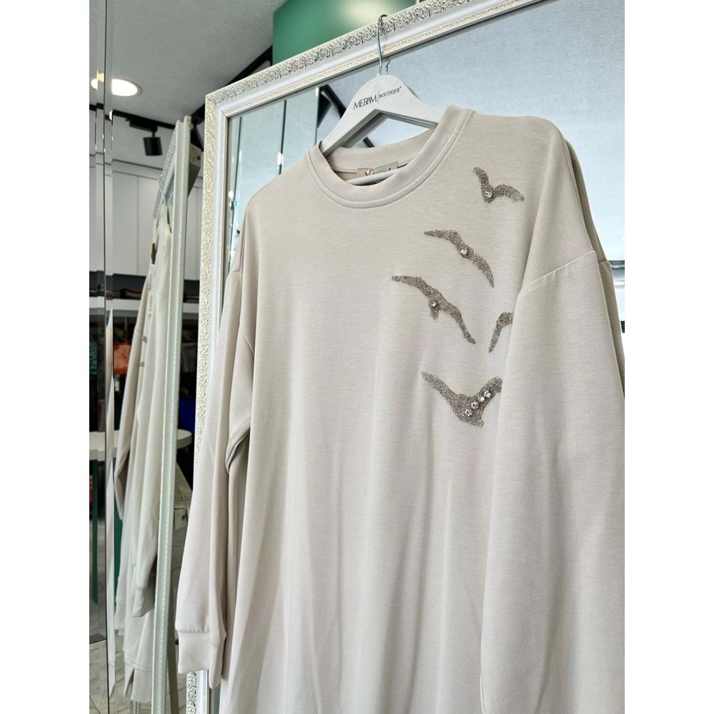 VATKATEX TAŞLI TUNİK - TAŞ - 44