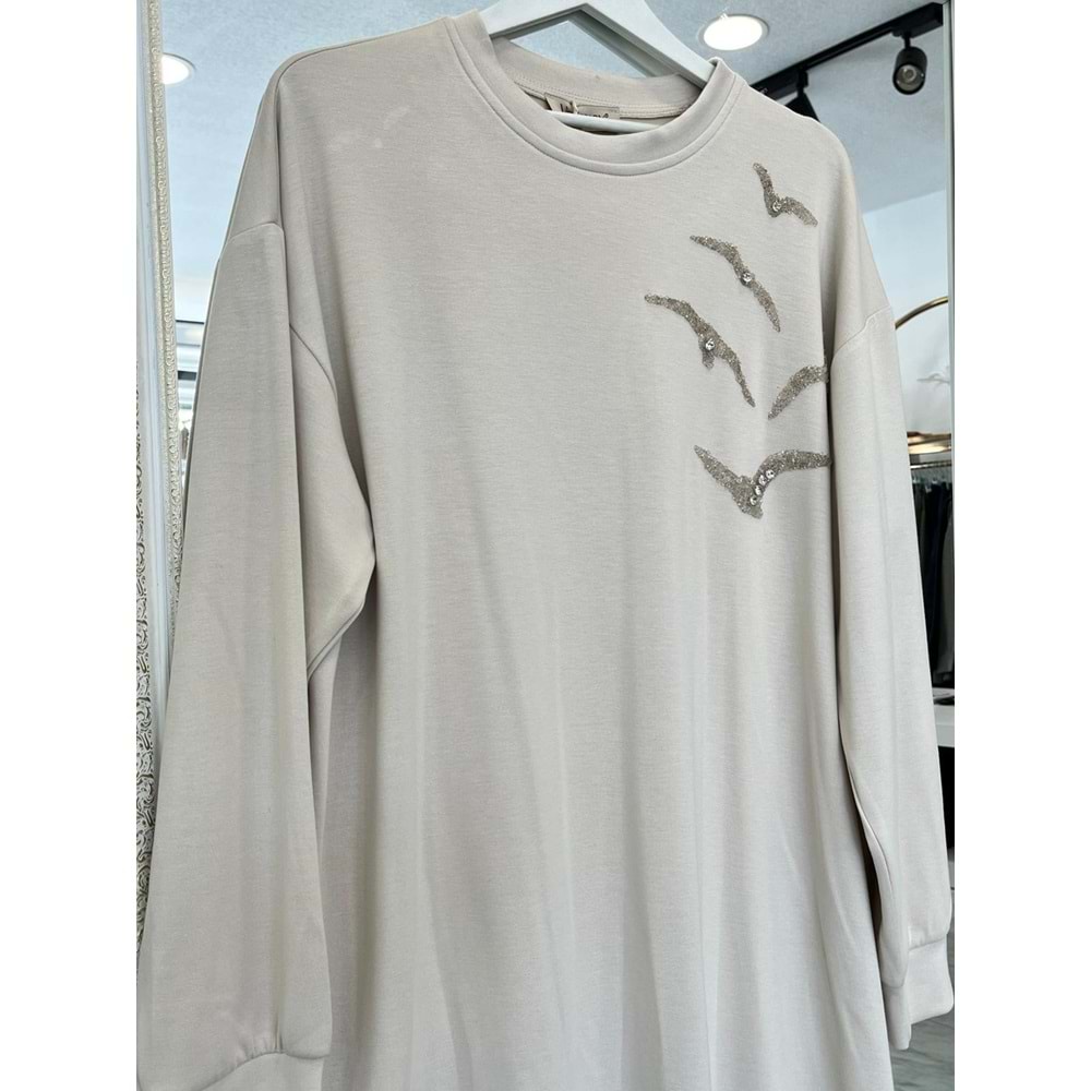 VATKATEX TAŞLI TUNİK - TAŞ - 44