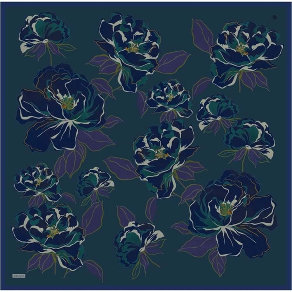 ARMİNE SAF İPEK EŞARP 2026 İLKBAHAR-YAZ DESEN 9 - 1