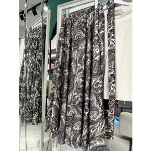 HEWES KETEN ETEKLİ TAKIM - KAHVERENGİ - 1