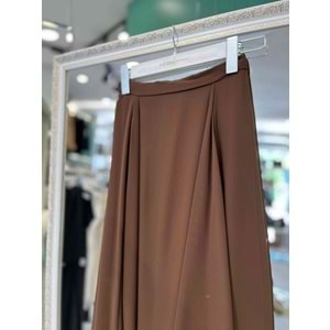 ADN ŞİFON ETEK - KAHVERENGİ - 3