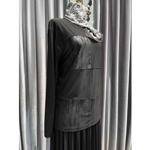 CLEMENCE ETEKLİ TAKIM - SİYAH - 48