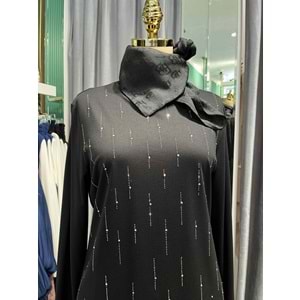 ADN TAŞLI TUNİK 302 - SİYAH - 1