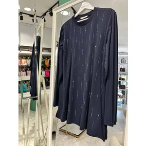 ADN TAŞLI TUNİK 302 - LACİVERT - 1