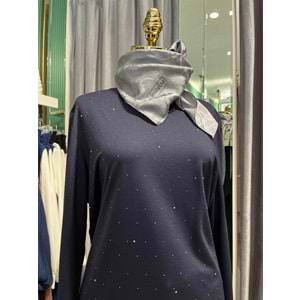 ADN BONCUK TAŞLI TUNİK - LACİVERT - 2