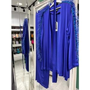 LİSA TÜYLÜ PANTOLON TAKIM - MAVİ - 1