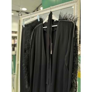 LİSA TÜYLÜ PANTOLON TAKIM - SİYAH - 1