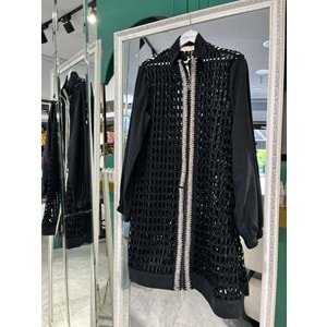 SELİNADA FİLE CEKET - SİYAH - 38