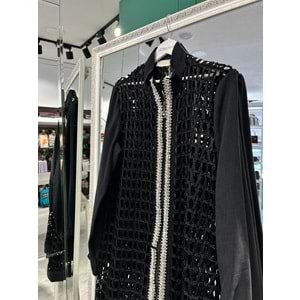 SELİNADA FİLE CEKET - SİYAH - 38