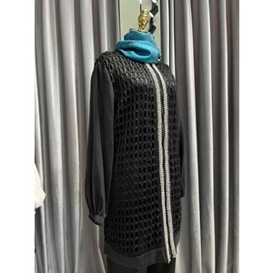 SELİNADA FİLE CEKET - SİYAH - 38