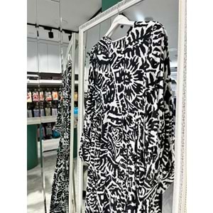 ZÜHRE MUSE ELBİSE - SİYAH-BEYAZ - 40