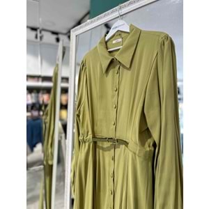 ADN LİYOSEL ELBİSE - YAĞ YEŞİLİ - 2