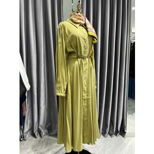 ADN LİYOSEL ELBİSE - YAĞ YEŞİLİ - 2