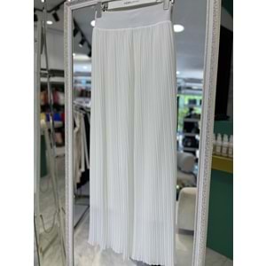 NURGÜN PİLİSELİ ETEK 3060 - BEYAZ - 1