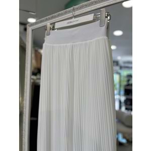 NURGÜN PİLİSELİ ETEK 3060 - BEYAZ - 2