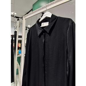 VUU SİMLİ GÖMLEK - SİYAH - 42