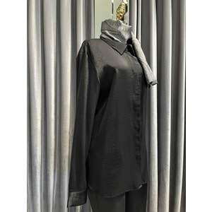 VUU SİMLİ GÖMLEK - SİYAH - 42