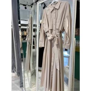 ADN ELBİSE PARAŞÜT KUMAŞ - BEJ - 4