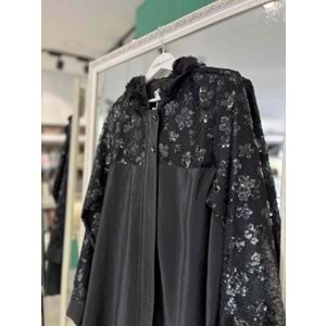 SELİNADA GİYÇIK PAYETLİ ÇİÇEK DESENLİ 4165 - SİYAH - 42