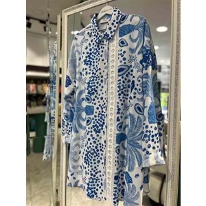 ZÜHRE GLİNT TUNİK - MAVİ - 44