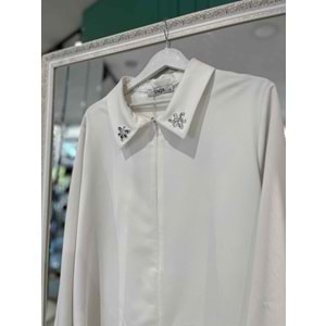 YAQA VARESE GÖMLEK - BEYAZ - 44