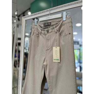 LACARTE KOT PANTOLON İSPANYOL PAÇA - BEJ - 34