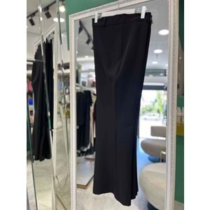NURGÜN NERVÜRLÜ PANTOLON BOL PAÇA - SİYAH - 40