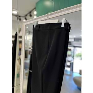 NURGÜN NERVÜRLÜ PANTOLON BOL PAÇA - SİYAH - 40