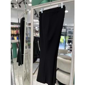 NURGÜN NERVÜRLÜ PANTOLON İSPANYOL PAÇA - SİYAH - 52