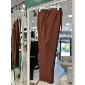 HÜMA KUMAŞ PANTOLON PAÇASI KATLI - KAHVERENGİ - 44