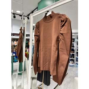 JOY IN JOY PRENSES KOL TRİKO BODY - KAHVERENGİ - STANDART