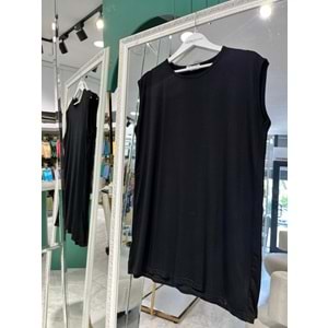 NURGÜN SIFIR KOLLU PENYE İÇLİK - SİYAH - M