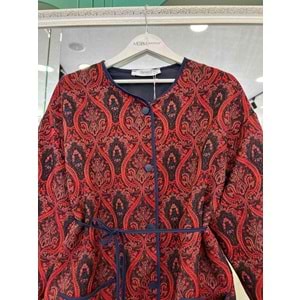 MRM ETNİK DESEN CEKET - BORDO - 1