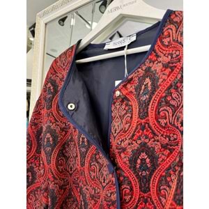 MRM ETNİK DESEN CEKET - BORDO - 1