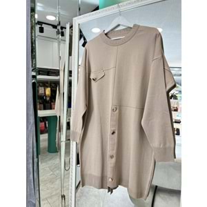 ADN MERSERİZE TUNİK DÜĞME DETAYLI - AÇIK VİZON - 1