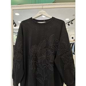 ADN İŞLEMELİ SWEAT ÖRME CUPRA - SİYAH - 2