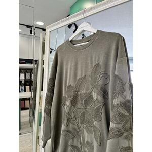 ADN İŞLEMELİ SWEAT ÖRME CUPRA - HAKİ - 3
