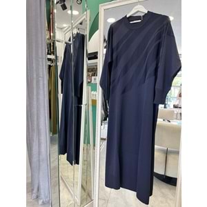 ADN MERSERİZE VEREV ELBİSE - LACİVERT - 2